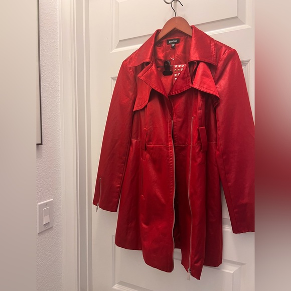 BeBe used Red coat with belt - Picture 9 of 12